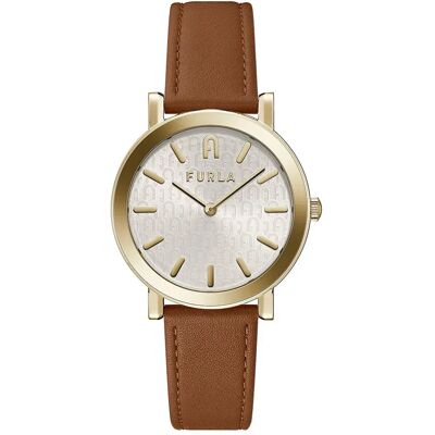 Furla Orologio Da Donna Ww00003002l2 Brown Leather / Grey One Size Furla Orologio Da Donna Ww00003002l2 Brown Leather / Grey One Size