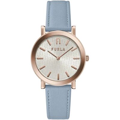 Furla Orologio Da Donna Ww00003005l3 Blue Leather / Grey One Size Furla Orologio Da Donna Ww00003005l3 Blue Leather / Grey One Size