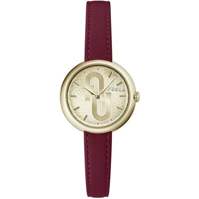 Furla Orologio Da Donna Ww00005002l2 Red Leather / Golden One Size Furla Orologio Da Donna Ww00005002l2 Red Leather / Golden One Size