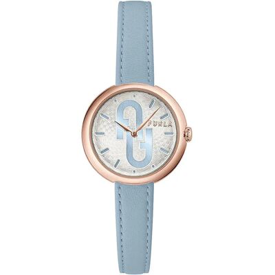 Furla Orologio Da Donna Ww00005005l3 Blue Leather / Grey One Size Furla Orologio Da Donna Ww00005005l3 Blue Leather / Grey One Size