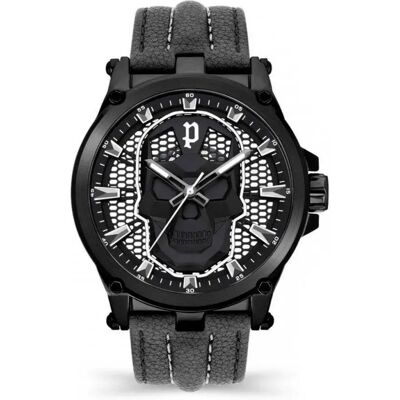 Police Orologio Pewja2108201 Black Leather / Black One Size Police Orologio Pewja2108201 Black Leather / Black One Size