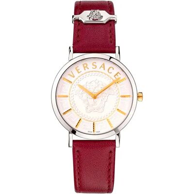 Versace Orologio Da Donna Vek00221 Carmine Red / Metal Silver Grey One Size Versace Orologio Da Donna Vek00221 Carmine Red / Metal Silver Grey One Size