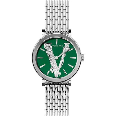 Versace Orologio Da Donna Veri00520 Silver Grey / Metal Bottle Green Silver Grey One Size Versace Orologio Da Donna Veri00520 Silver Grey / Metal Bottle Green Silver Grey One Size