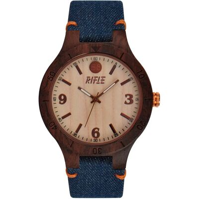 Rifle Orologio On The Road Mm Dark Maple / Jeans One Size Rifle Orologio On The Road Mm Dark Maple / Jeans One Size