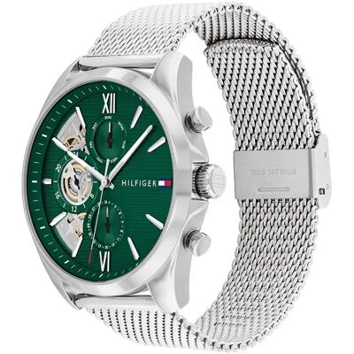 Tommy Hilfiger Orologio Baker 3 Mm Silver / Green / Mineral One Size Tommy Hilfiger Orologio Baker 3 Mm Silver / Green / Mineral One Size