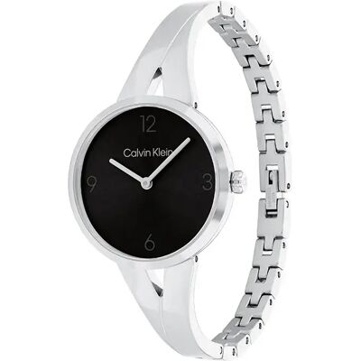 Calvin Klein Watches Orologio Da Donna 25100026 30 Mm Silver / Black / Mineral One Size Calvin Klein Watches Orologio Da Donna 25100026 30 Mm Silver / Black / Mineral One Size
