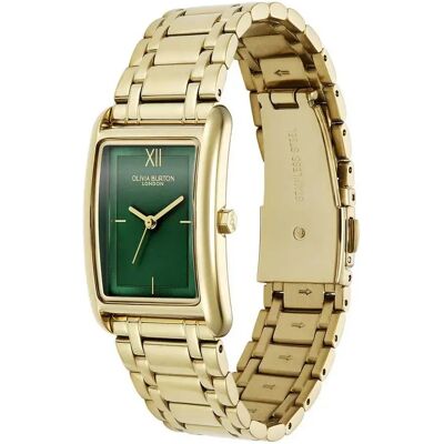 Olivia Burton Orologio Da Donna Grosvenor 23 Mm Gold / Green / Mineral One Size Olivia Burton Orologio Da Donna Grosvenor 23 Mm Gold / Green / Mineral One Size