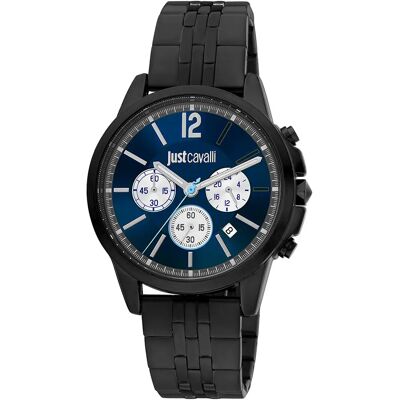 Just Cavalli Orologio Jc1g175m0275 Quartz 3 Atm 2 Mm Black / Black / Blue One Size Just Cavalli Orologio Jc1g175m0275 Quartz 3 Atm 2 Mm Black / Black / Blue One Size
