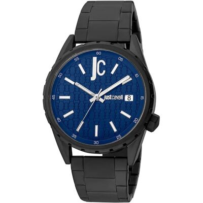 Just Cavalli Orologio Jc1g217m0085 Quartz 2 Mm Black / Black / Blue One Size Just Cavalli Orologio Jc1g217m0085 Quartz 2 Mm Black / Black / Blue One Size