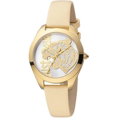 Just Cavalli Orologio Da Donna Jc1l210l0015 Quartz 5 Atm 32 Mm Golden / Beige / Grey One Size Just Cavalli Orologio Da Donna Jc1l210l0015 Quartz 5 Atm 32 Mm Golden / Beige / Grey One Size