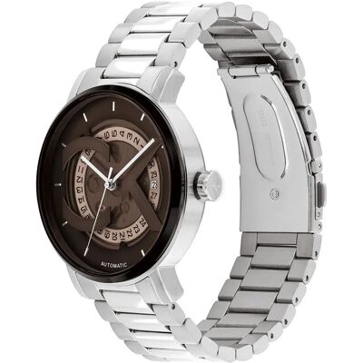 Calvin Klein Watches Orologio Iconic Auto 0mm Silver / Brown One Size Calvin Klein Watches Orologio Iconic Auto 0mm Silver / Brown One Size