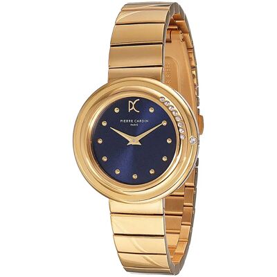 Pierre Cardin Orologio Da Donna Cf.1010.mg 32mm 3atm Quartz Analogical Golden / Blue / Mineral One Size Pierre Cardin Orologio Da Donna Cf.1010.mg 32mm 3atm Quartz Analogical Golden / Blue / Mineral One Size