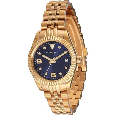 Pierre Cardin Orologio Da Donna Cf.1012.mg.3 28mm 3atm Quartz Analogical Golden / Blue / Mineral One Size Pierre Cardin Orologio Da Donna Cf.1012.mg.3 28mm 3atm Quartz Analogical Golden / Blue / Mineral One Size
