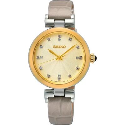 Seiko Orologio Da Donna Srz56p1 30mm 5atm Quartz Analogical Grey / Golden / Sapphire One Size Seiko Orologio Da Donna Srz56p1 30mm 5atm Quartz Analogical Grey / Golden / Sapphire One Size