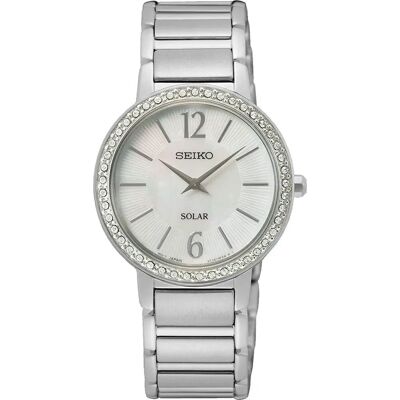 Seiko Orologio Da Donna Sup67p1 30.5mm Solar Analogical Grey / Beige / Hardlex One Size Seiko Orologio Da Donna Sup67p1 30.5mm Solar Analogical Grey / Beige / Hardlex One Size