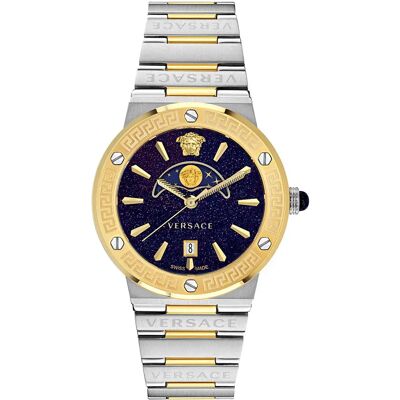 Versace Orologio Ve7g00223 38mm 5atm Quartz Analogical Grey / Blue / Sapphire One Size Versace Orologio Ve7g00223 38mm 5atm Quartz Analogical Grey / Blue / Sapphire One Size