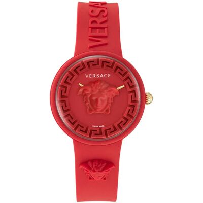Versace Orologio Da Donna Ve6g00723 39mm 3atm Quartz Analogical Red / Red / Mineral One Size Versace Orologio Da Donna Ve6g00723 39mm 3atm Quartz Analogical Red / Red / Mineral One Size