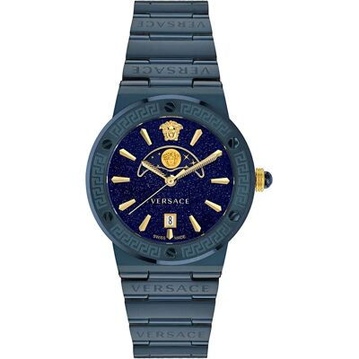 Versace Orologio Ve7g0023 38mm 5atm Quartz Analogical Blue / Blue / Sapphire One Size Versace Orologio Ve7g0023 38mm 5atm Quartz Analogical Blue / Blue / Sapphire One Size