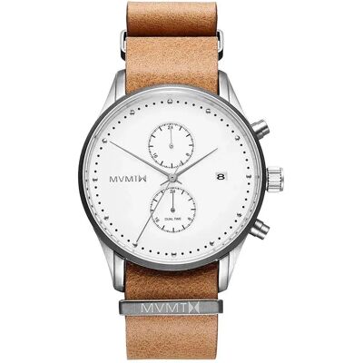 Mvmt Orologio Da Donna D-mv01-wt 2mm 3atm Quartz Analogical Brown / White / Mineral One Size Mvmt Orologio Da Donna D-mv01-wt 2mm 3atm Quartz Analogical Brown / White / Mineral One Size