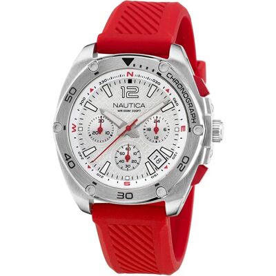 Nautica Orologio Naptcf205 mm 10atm Quartz Analogical Red / Grey / Mineral One Size Nautica Orologio Naptcf205 mm 10atm Quartz Analogical Red / Grey / Mineral One Size