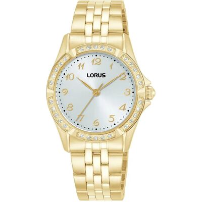 Lorus Watches Orologio Da Donna Rg250yx9 30mm 5atm Quartz/analogical Gold / White / Mineral One Size Lorus Watches Orologio Da Donna Rg250yx9 30mm 5atm Quartz/analogical Gold / White / Mineral One Size