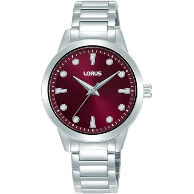 Lorus Watches Orologio Da Donna Rg263yx9 32mm 5atm Quartz/analogical Silver / Red / Mineral One Size Lorus Watches Orologio Da Donna Rg263yx9 32mm 5atm Quartz/analogical Silver / Red / Mineral One Size