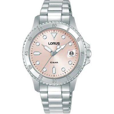 Lorus Watches Orologio Da Donna Rg817dx9 3mm 10atm Quartz/analogical Silver / Gold Rose / Mineral One Size Lorus Watches Orologio Da Donna Rg817dx9 3mm 10atm Quartz/analogical Silver / Gold Rose / Mineral One Size