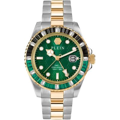 Philipp Plein Orologio Gmt-i Challenger Baguettes mm 5atm Quartz/analogical Gold / Green / Mineral One Size Philipp Plein Orologio Gmt-i Challenger Baguettes mm 5atm Quartz/analogical Gold / Green / Mineral One Size