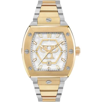 Philipp Plein Orologio Hexagon Phantom mm 5atm Quartz/analogical Silver / Gold / White / Mineral One Size Philipp Plein Orologio Hexagon Phantom mm 5atm Quartz/analogical Silver / Gold / White / Mineral One Size