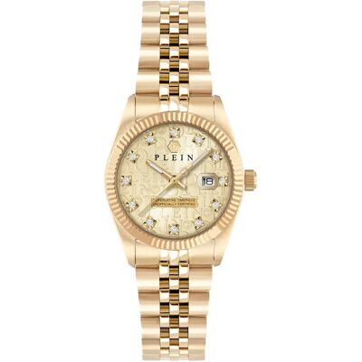 Philipp Plein Orologio Da Donna New Date Superlative 28mm 5atm Quartz/analogical Gold / Gold / Mineral One Size Philipp Plein Orologio Da Donna New Date Superlative 28mm 5atm Quartz/analogical Gold / Gold / Mineral One Size