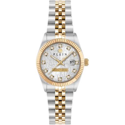 Philipp Plein Orologio Da Donna New Date Superlative 28mm 5atm Quartz/analogical Gold / Grey / Mineral One Size Philipp Plein Orologio Da Donna New Date Superlative 28mm 5atm Quartz/analogical Gold / Grey / Mineral One Size