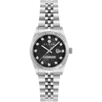 Philipp Plein Orologio Da Donna New Date Superlative 28mm 5atm Quartz/analogical Silver / Black / Mineral One Size Philipp Plein Orologio Da Donna New Date Superlative 28mm 5atm Quartz/analogical Silver / Black / Mineral One Size