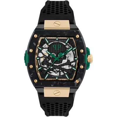 Philipp Plein Orologio The Skeleton mm 5atm Automatic/analogical Black / Black / Gold / Green / Mineral One Size Philipp Plein Orologio The Skeleton mm 5atm Automatic/analogical Black / Black / Gold / Green / Mineral One Size