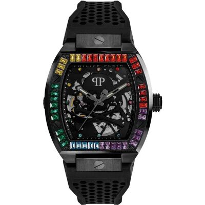 Philipp Plein Orologio The Skeleton mm 5atm Automatic/analogical Black / Black / Multicolor / Mineral One Size Philipp Plein Orologio The Skeleton mm 5atm Automatic/analogical Black / Black / Multicolor / Mineral One Size