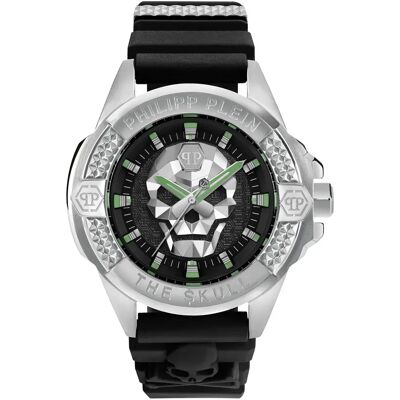 Philipp Plein Orologio The Skull mm 5atm Quartz/analogical Black / Black / Green / Mineral One Size Philipp Plein Orologio The Skull mm 5atm Quartz/analogical Black / Black / Green / Mineral One Size