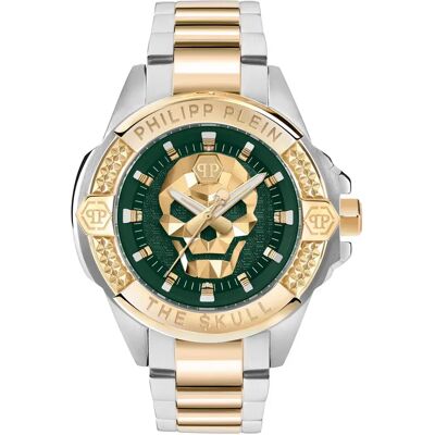 Philipp Plein Orologio The Skull mm 5atm Quartz/analogical Gold / Green / Mineral One Size Philipp Plein Orologio The Skull mm 5atm Quartz/analogical Gold / Green / Mineral One Size