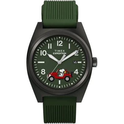 Timex Orologio Peanuts 39mm 5atm Quartz/analogical Green / Green / Mineral One Size Timex Orologio Peanuts 39mm 5atm Quartz/analogical Green / Green / Mineral One Size