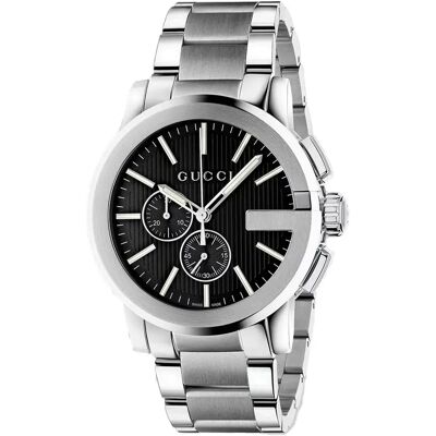 Gucci Orologio Ya10120 mm 5atm Quartz Analogical Grey / Black / Sapphire One Size Gucci Orologio Ya10120 mm 5atm Quartz Analogical Grey / Black / Sapphire One Size