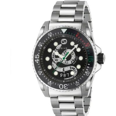 Gucci Orologio Ya136218 5mm 20atm Quartz Analogical Grey / Black / Sapphire One Size Gucci Orologio Ya136218 5mm 20atm Quartz Analogical Grey / Black / Sapphire One Size