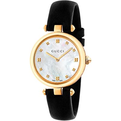 Gucci Orologio Da Donna Ya110 32mm 5atm Quartz Analogical Black / Grey / Sapphire One Size Gucci Orologio Da Donna Ya110 32mm 5atm Quartz Analogical Black / Grey / Sapphire One Size
