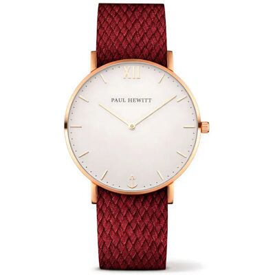 Paul Hewitt Orologio Sa-g-sm-w-19s 36mm 5atm Quartz Analogical Red / White / Sapphire One Size Paul Hewitt Orologio Sa-g-sm-w-19s 36mm 5atm Quartz Analogical Red / White / Sapphire One Size