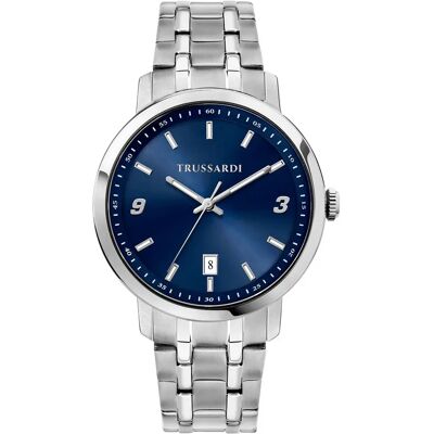 Trussardi Orologio R25317010 1mm 5atm Quartz Analogic Grey / Blue / Mineral One Size Trussardi Orologio R25317010 1mm 5atm Quartz Analogic Grey / Blue / Mineral One Size