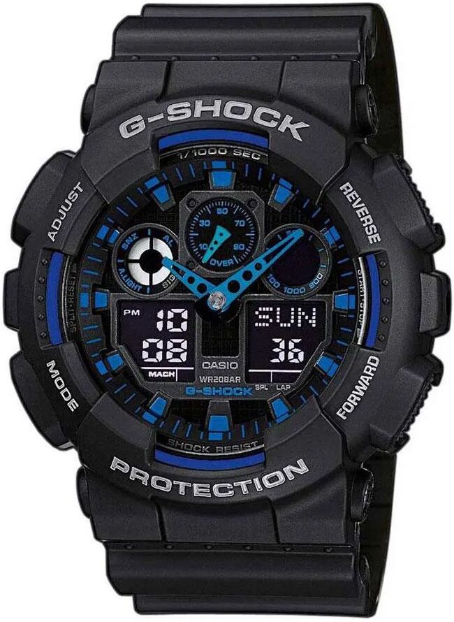 G-Shock, Orologio da polso, Ga-100-1a2er, Blu, Nero, (Orologio digitale, 55 mm)