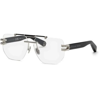 Philipp Plein Occhiali Vpp087m Shiny Palladium W / Semi Matt Black Parts One Size Philipp Plein Occhiali Vpp087m Shiny Palladium W / Semi Matt Black Parts One Size