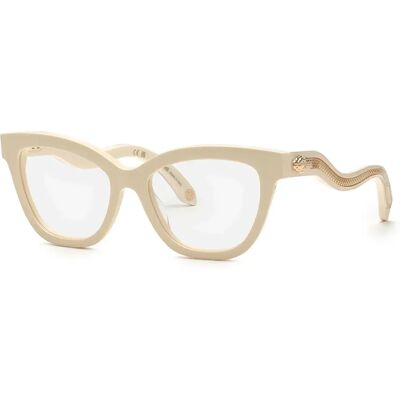 Roberto Cavalli Donna Con Gli Occhiali Vrc072 Shiny Full Cream One Size Roberto Cavalli Donna Con Gli Occhiali Vrc072 Shiny Full Cream One Size