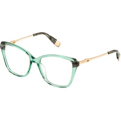 Furla Occhiali Da Donna Vfu830 Square Transparent Green 140/54 mm Furla Occhiali Da Donna Vfu830 Square Transparent Green 140/54 mm