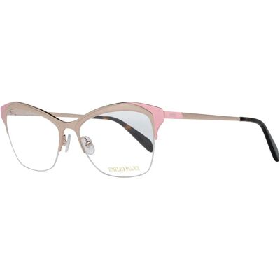 Emilio Pucci EP 5258 Occhiali a mezza montatura in oro rosa - Occhiali Emilio Pucci EP 5258 Occhiali a mezza montatura in oro rosa - Occhiali