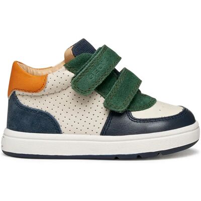 Geox Sneaker Biglia Ivory / Green EU 20 Geox Sneaker Biglia Ivory / Green EU 20