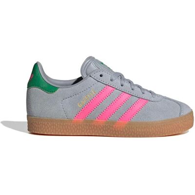 Adidas Originals Sneaker Gazelle Halo Silver / Lucid Pink / Green EU 31 1/2 Adidas Originals Sneaker Gazelle Halo Silver / Lucid Pink / Green EU 31 1/2