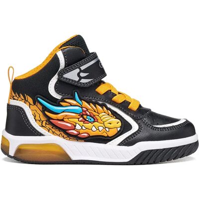 Geox Sneaker Con Luci Inek A Black / Orange EU 25 Geox Sneaker Con Luci Inek A Black / Orange EU 25